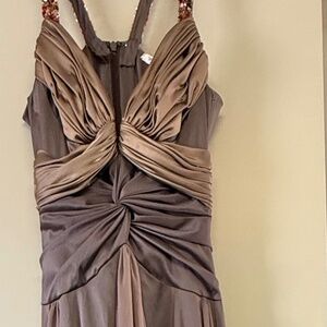 Mandalay Couture Gown w/ Beaded Straps + Matching Clutches & Heels